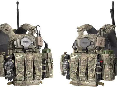 AVS PLATE CARRIER V2 Low-poly 3D model