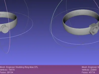 Engineer Wedding Ring Free 3D print model