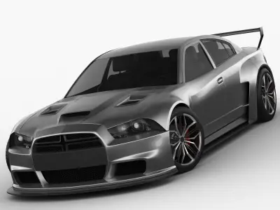 DODGE CHARGER 2012 3D Model Free low-poly 3D model