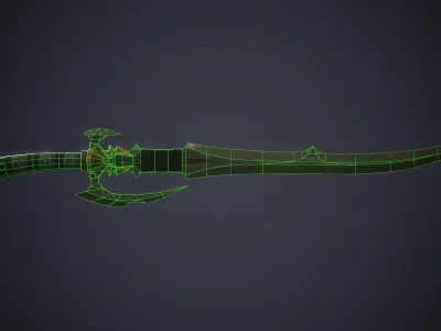 Ritual Sword - game ready model Low-poly 3D model