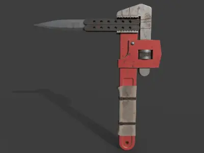Wrench Weapon LowPoly Low-poly 3D model