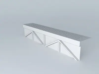 tyr bench with stripes Free 3D model