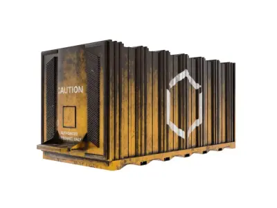 Cargo Container - High and low P0oly versions - Low-poly 3D model