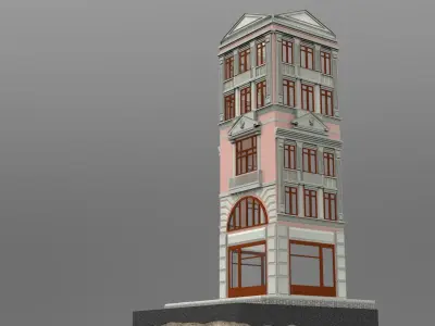 Old Istanbul City Building 008 3D model