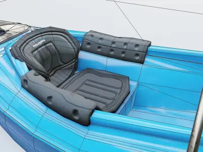 high detailed kayak model with pbr textures Low-poly 3D model