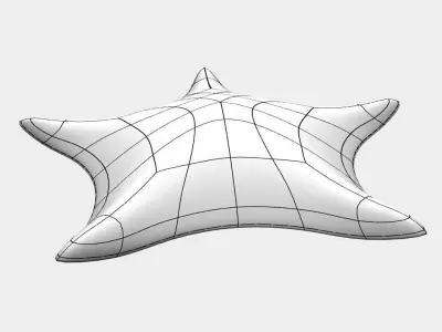 Petrel Sea star Low-poly 3D model