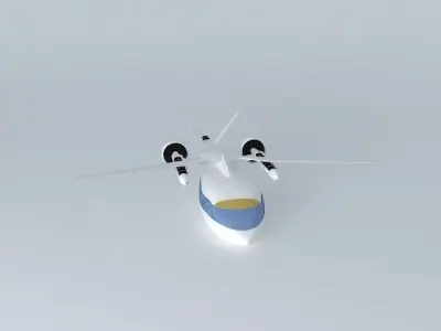 ARGO AIRCRAFTS A 900 Blade in flight whiteblue 3D model