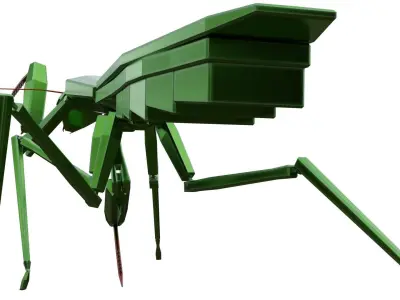 Mecha Mantis Low-poly 3D model