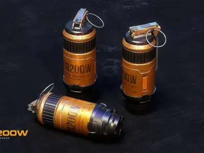 GR200W Eletric Grenade Low-poly 3D model