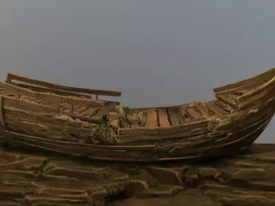 Galleon Shipwreck Low-poly 3D model