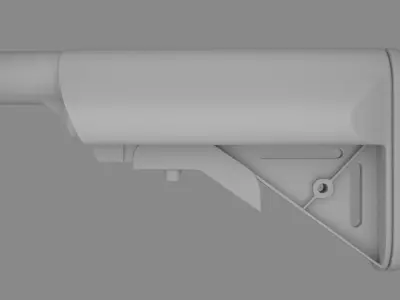 Assault rifle Stock Free 3D model