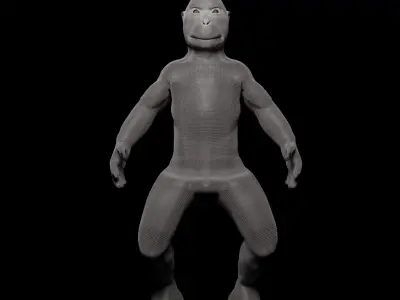 Japanese macaque monkey Free 3D model