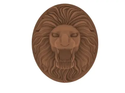 3d lion head wall plaque 3D model