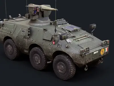 Iveco Oto Melara VBL Puma 6x6 Low-poly 3D model