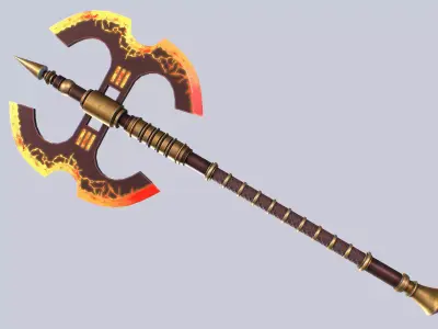 Ember axe Low-poly 3D model order
