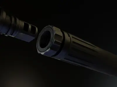 DanielDefense Wave suppressor Low-poly 3D model
