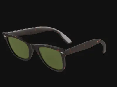 Hipster Sunglasses 3D model