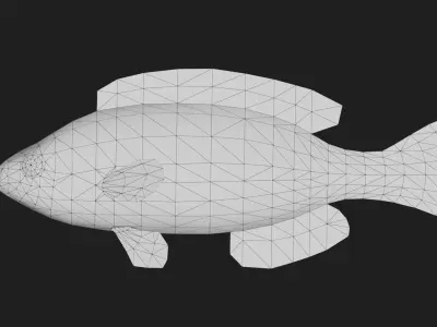 Wrasse Low-poly 3D model