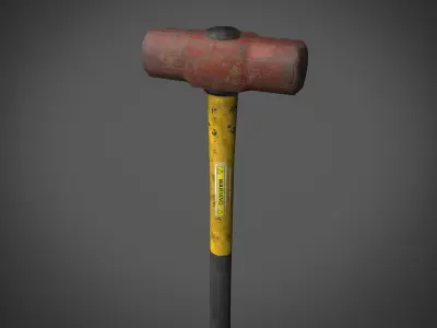 Apocalyptic Sledgehammer - PBR and Game Ready Low-poly 3D model