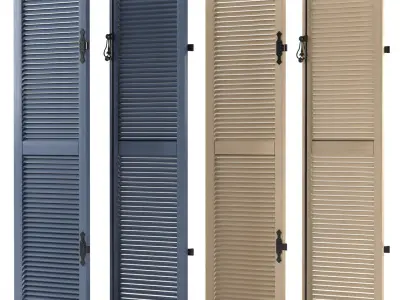 Louvered shutters 3D model purchase