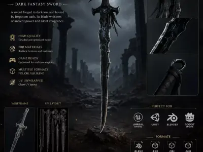 Ashen Sentinel  The Oathbound Blade 3D model
