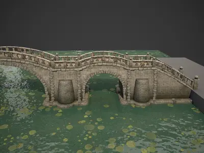 Long Stone Bridge Low-poly 3D model