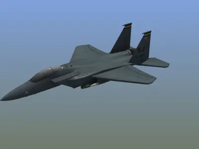 F15E Strike Eagle Low-poly 3D model