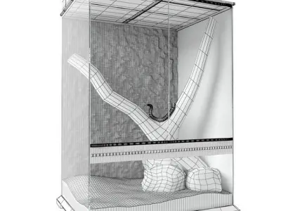 Terrarium With A Snake 3D model