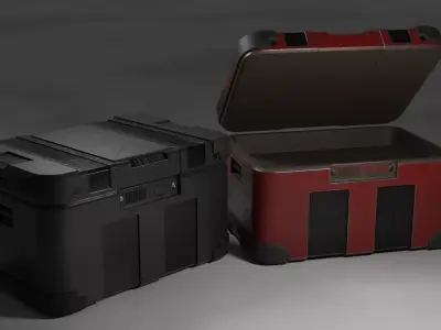 Sci-fi box Free low-poly 3D model