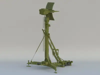 40V6MD Clam Shell Mast Radar Free 3D model