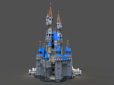 Lego Castle disney 3D model