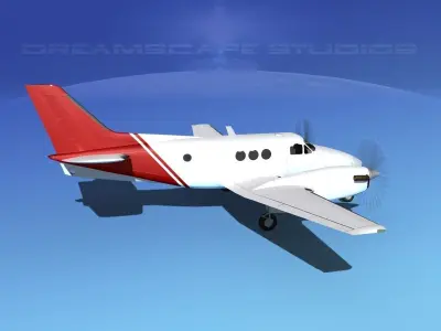 Beechcraft King Air C100 V07 3D model