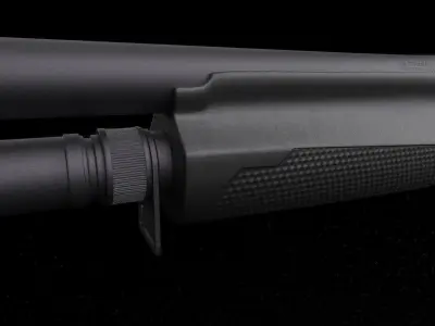 Shotgun benelli M2 Low-poly 3D model