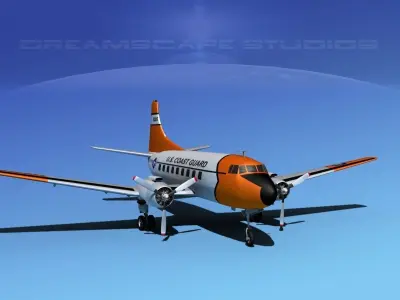 Martin 202 US Coast Guard 1 3D model