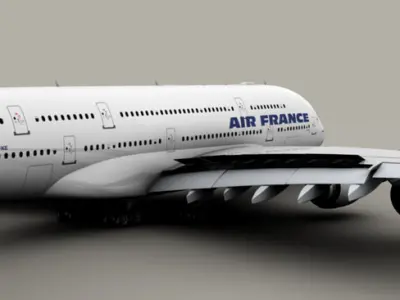 Airbus A380 Air France 3D model