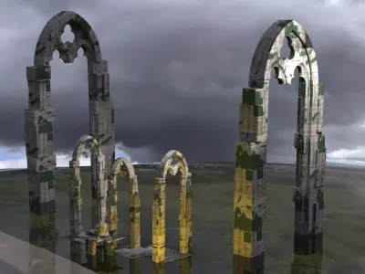 Deep Forest Archways 3D model