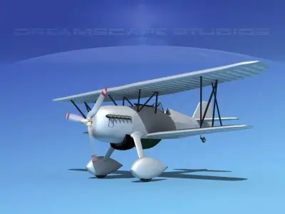 Curtiss P-6E Hawk V00 3D model