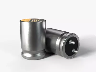 Capacitor with 2K PBR textures Low-poly 3D model