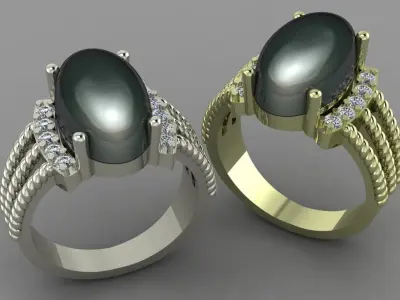 Gold ring 3D print model 26