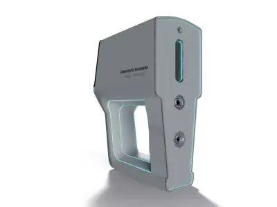 Sci-Fi Biometric Hand Scanner - Game-Ready Low-poly 3D model