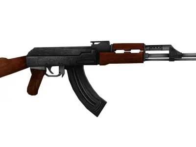 Ak 47 3D Model Low-poly 3D model