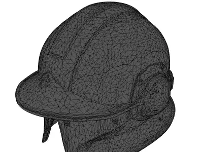 Dented Steel Helmet 3D Model 3D model purchase