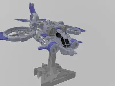 StarCraft II  Terran Banshee fighter 3D print model