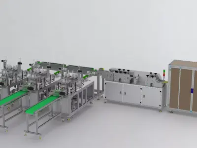 Three line Facemask machine 3D model