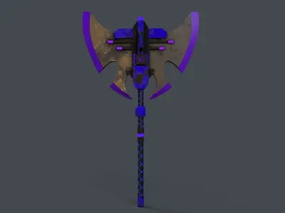 Sci-Fi Axe V4 - 06 Low-poly 3D model