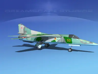 Mig-27 Flogger LP Poland Low-poly 3D model