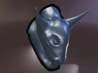 Bull shield 3D Low-poly 3D model