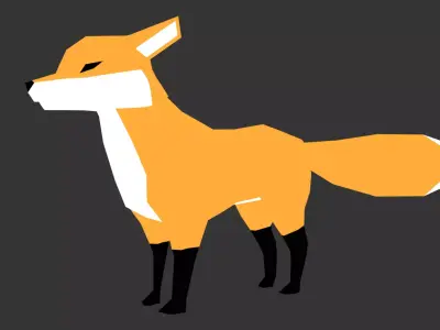 low-poly fox Low-poly 3D model