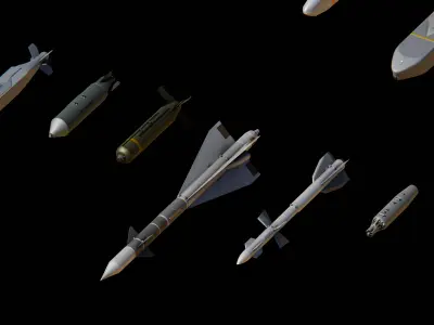War Rocket Missile Pack 3D model