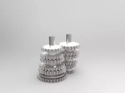 6 Speed transmission Free 3D model